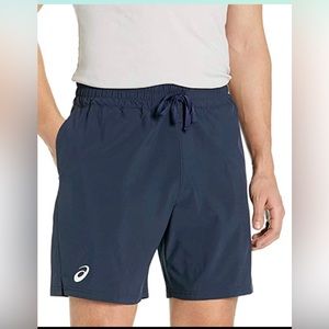 ASICS Men's Size X Small Circuit 2 10in Woven Blue Short
